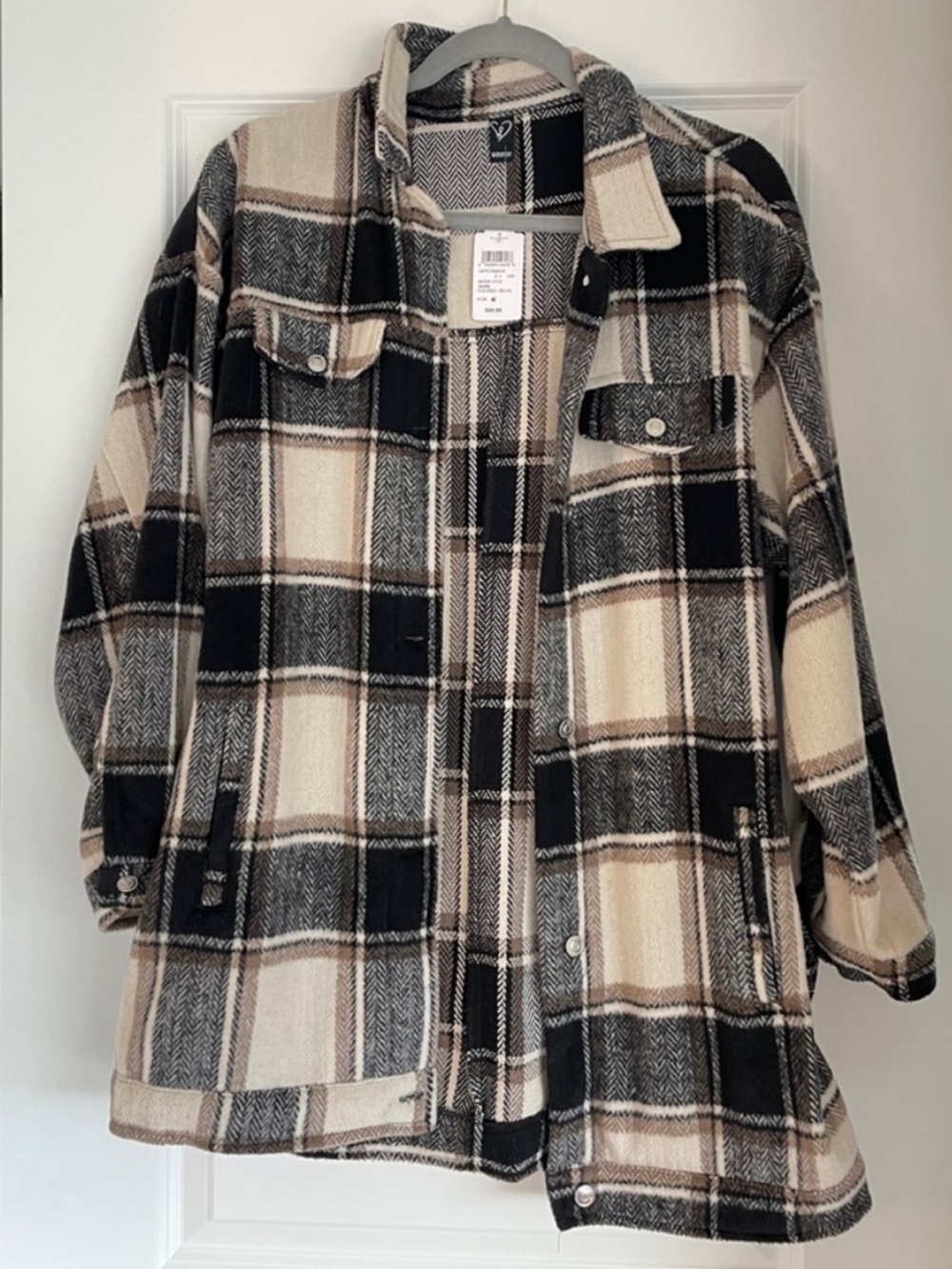 Thick Plaid Coat